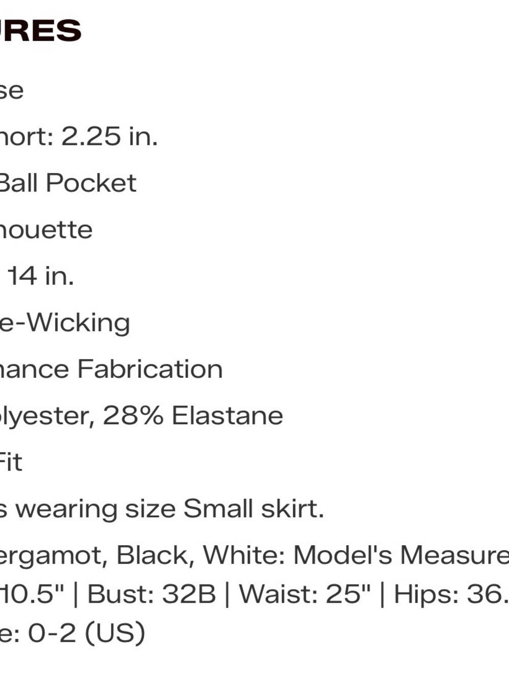 Vuori Volley Black Athletic Skort with Subtle Logo - Picture 6 of 8